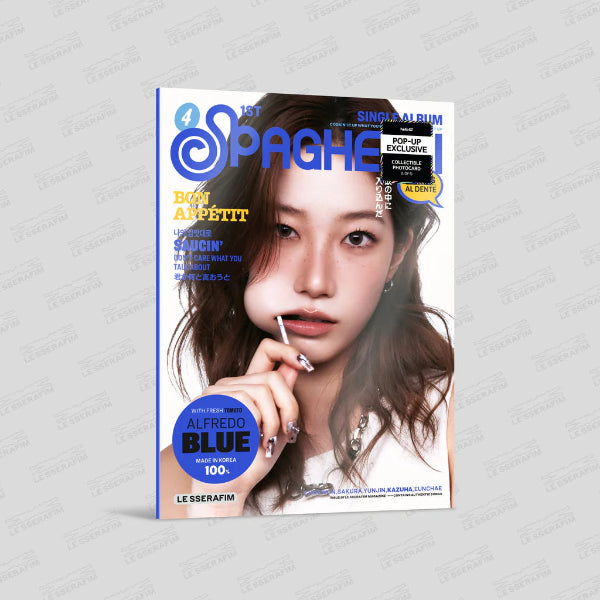 LE SSERAFIM SPAGHETTI 1st Single Album COMPACT POP-UP Ver - ALFREDO BLUE Ver -  Main Image