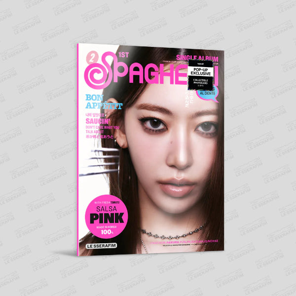 LE SSERAFIM SPAGHETTI 1st Single Album COMPACT POP-UP Ver - SALSA PINK Ver -  Main Image