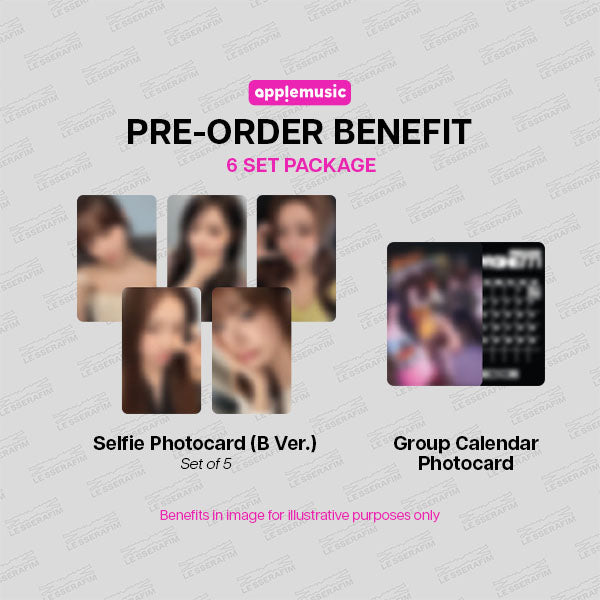 LE SSERAFIM SPAGHETTI 1st Single Album COMPACT Ver - Apple Music POBs Set