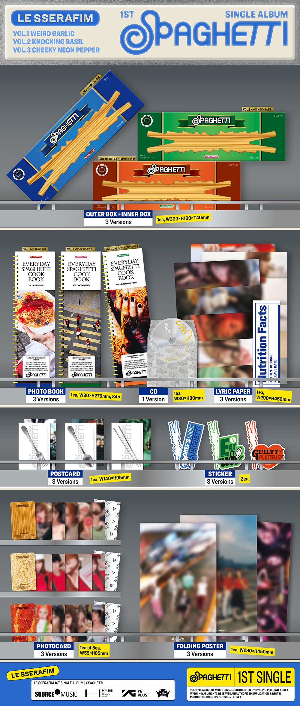 LE SSERAFIM - SPAGHETTI [1st Single Album]