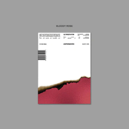 LE SSERAFIM UNFORGIVEN 1st Studio Album - 3 variations - Bloody Rose Version