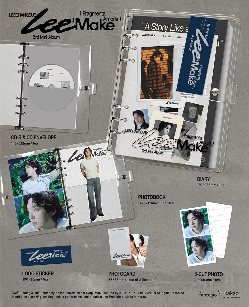LEE CHANGSUB - Lee;Make (Fragmenta Amoris) [3rd Mini Album] gallery image 1