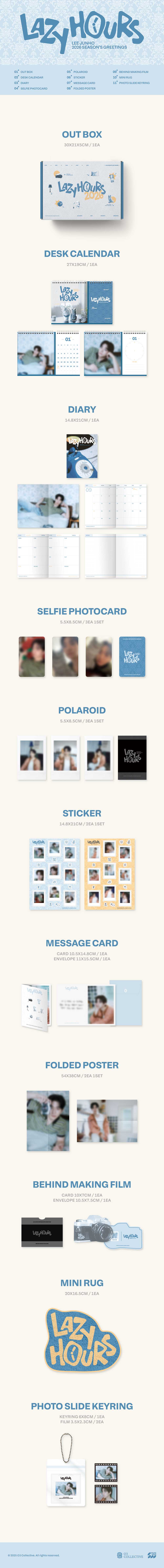 [PRE-ORDER] LEE JUNHO - 2025 Season's Greetings [LAZY HOURS] | FINAL SALE
