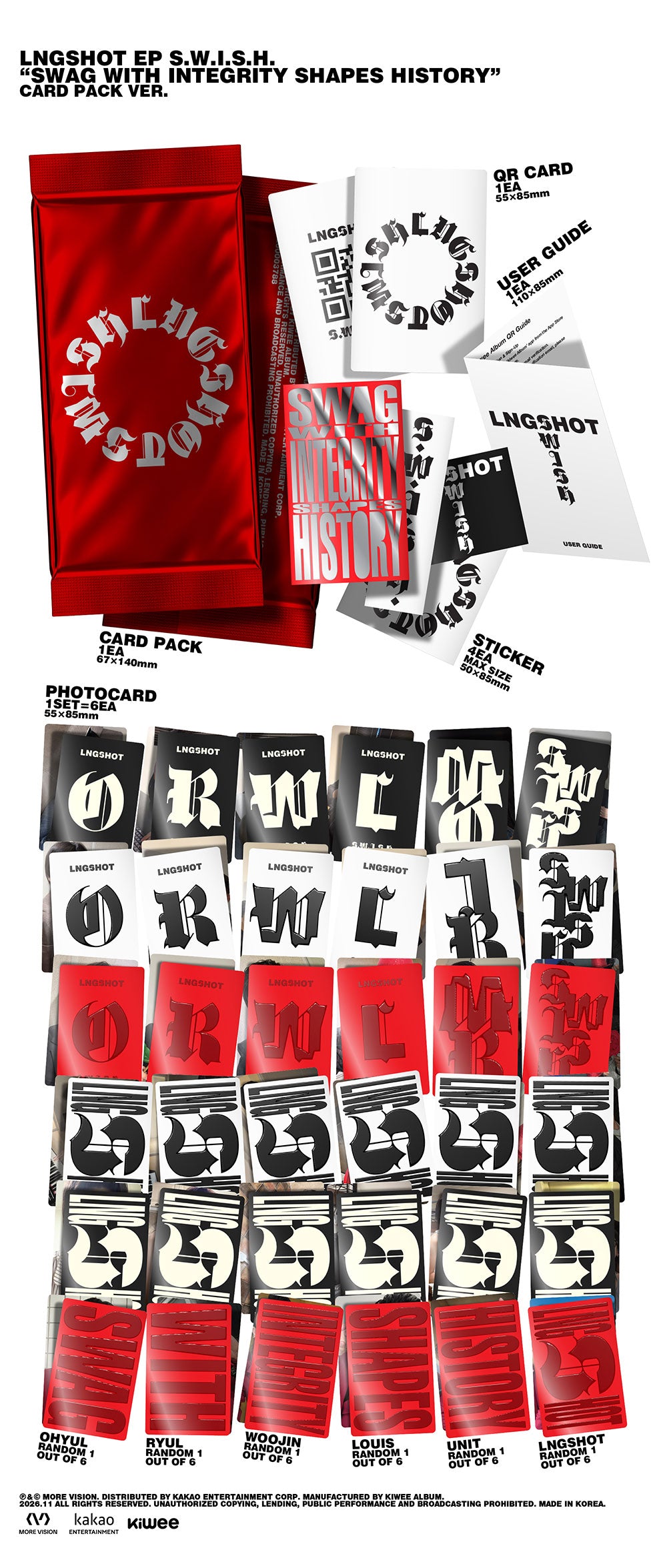[PRE-ORDER] LNGSHOT - S.W.I.S.H. [3rd EP Album - Card Pack Ver.] gallery image 1