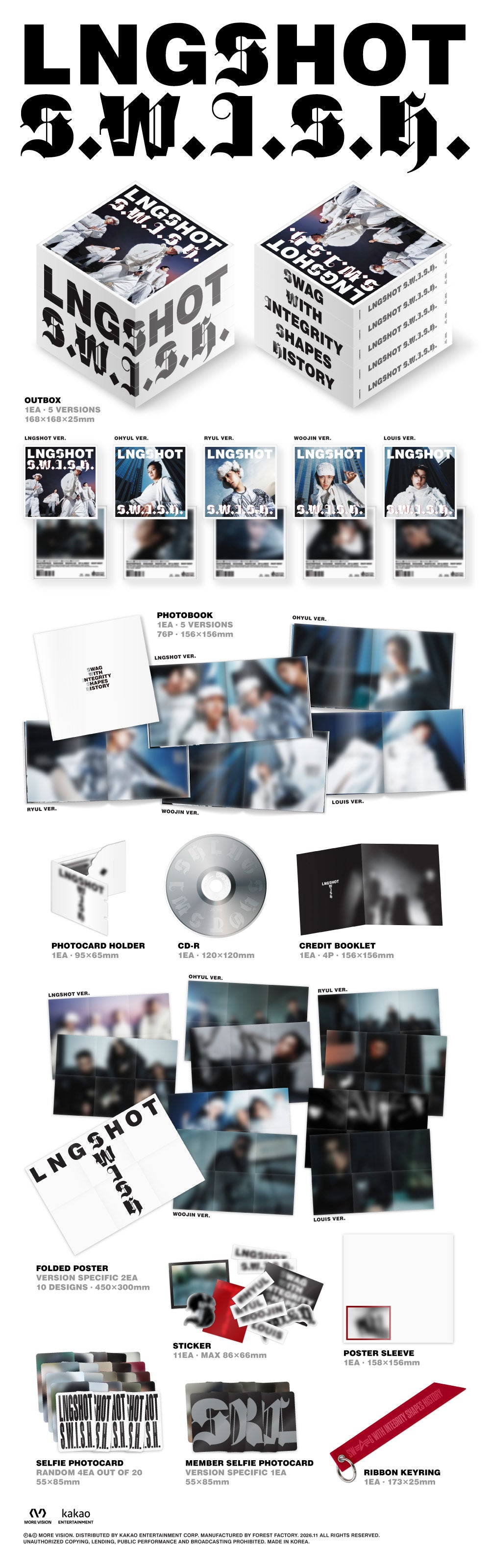 [PRE-ORDER] LNGSHOT - S.W.I.S.H. [3rd EP Album - Standard Ver.] gallery image 1