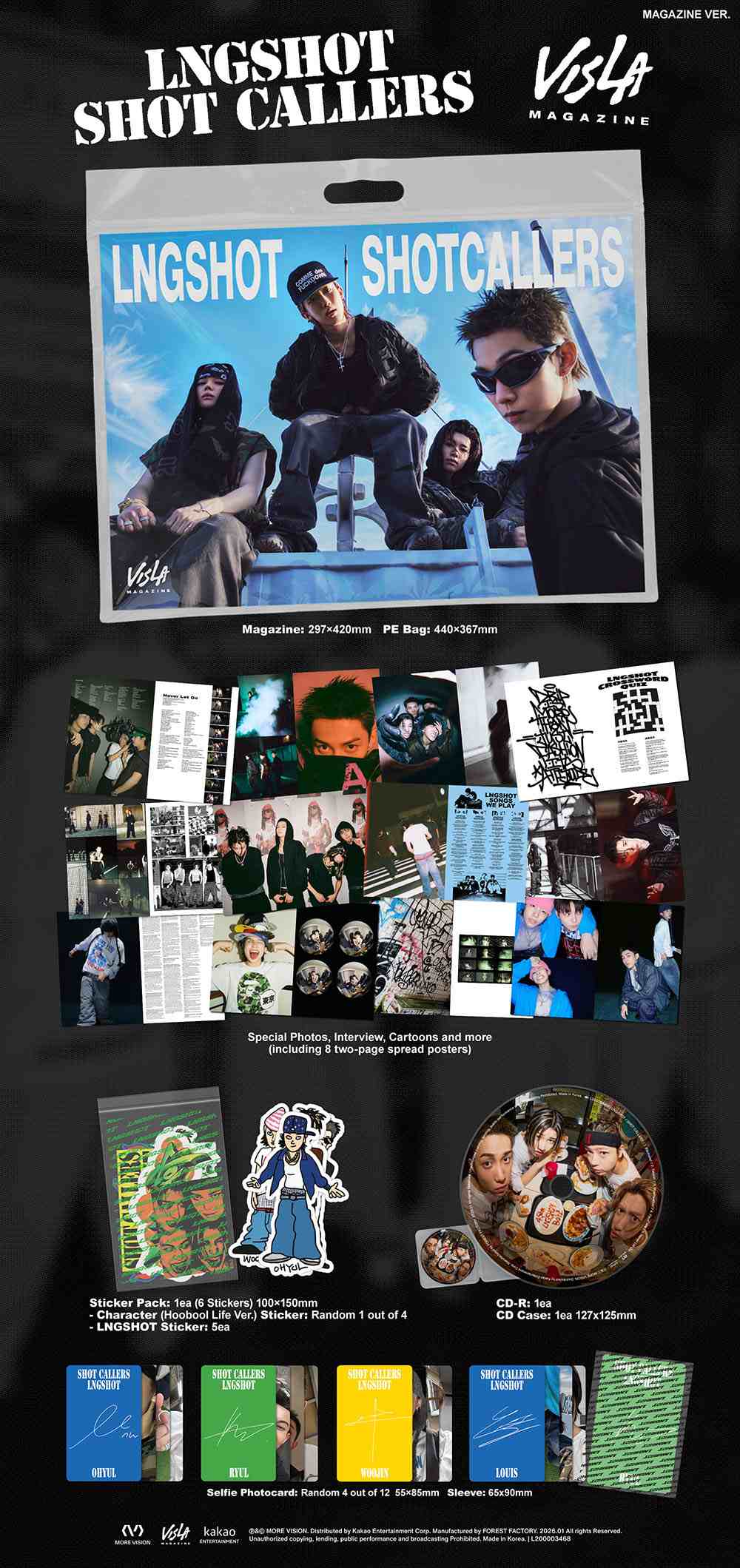 LNGSHOT - SHOT CALLERS [1st EP Album - Magazine Ver.] - K PLACE