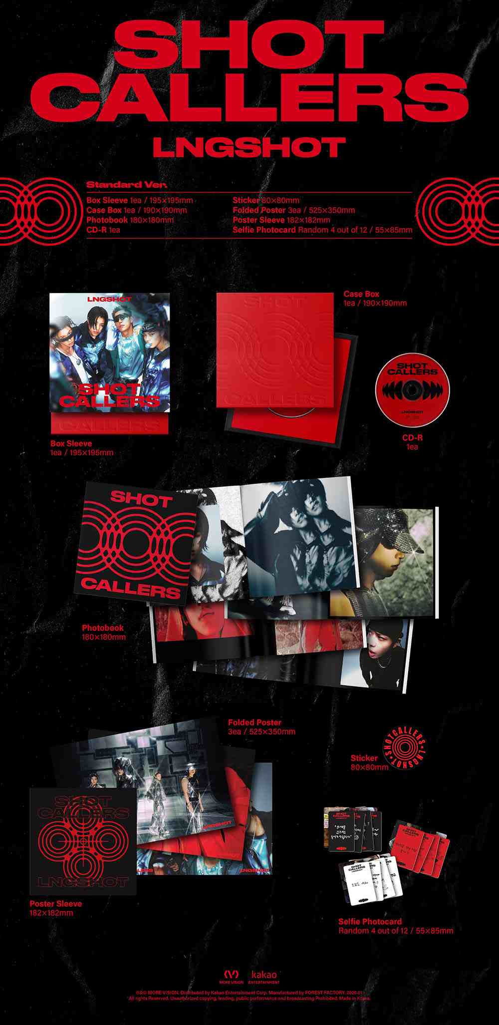 LNGSHOT - SHOT CALLERS [1st EP Album - Standard Ver.] - K PLACE
