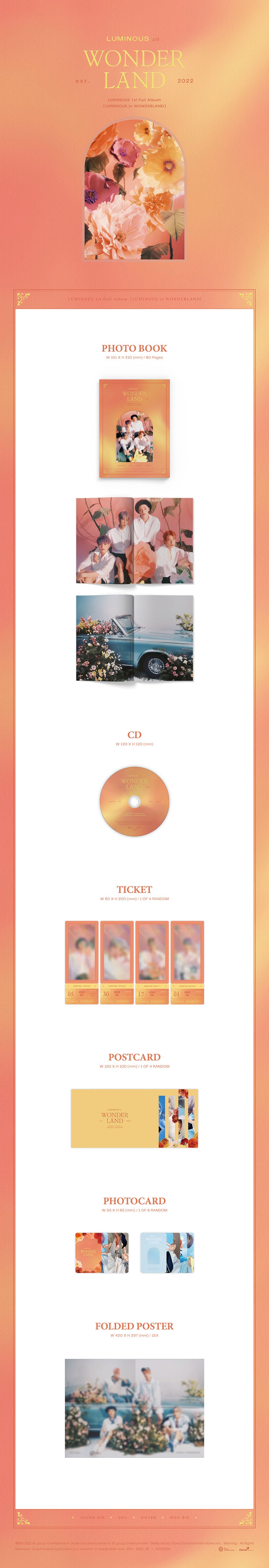 LUMINOUS LUMINOUS in WONDERLAND 1st Full Album K PLACE