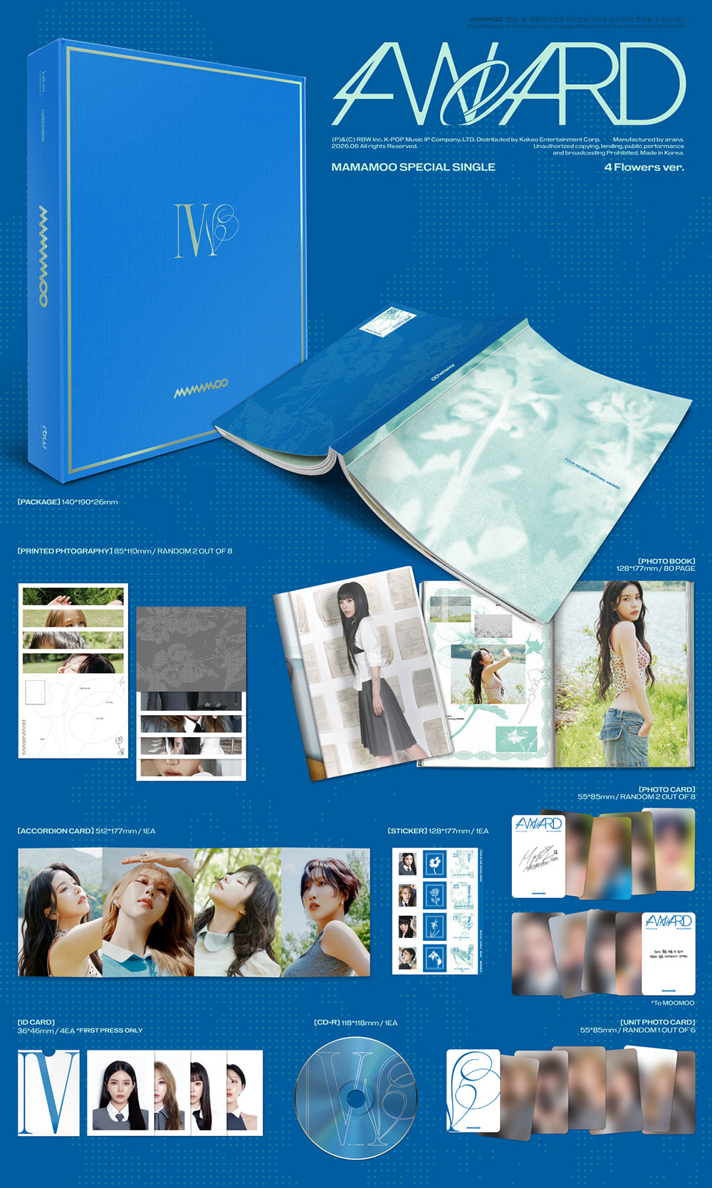 MAMAMOO CD フォトブック セット MAMAMOO - 4WARD [Special Single Album - 4 Flowers Ver.] - K PLACE