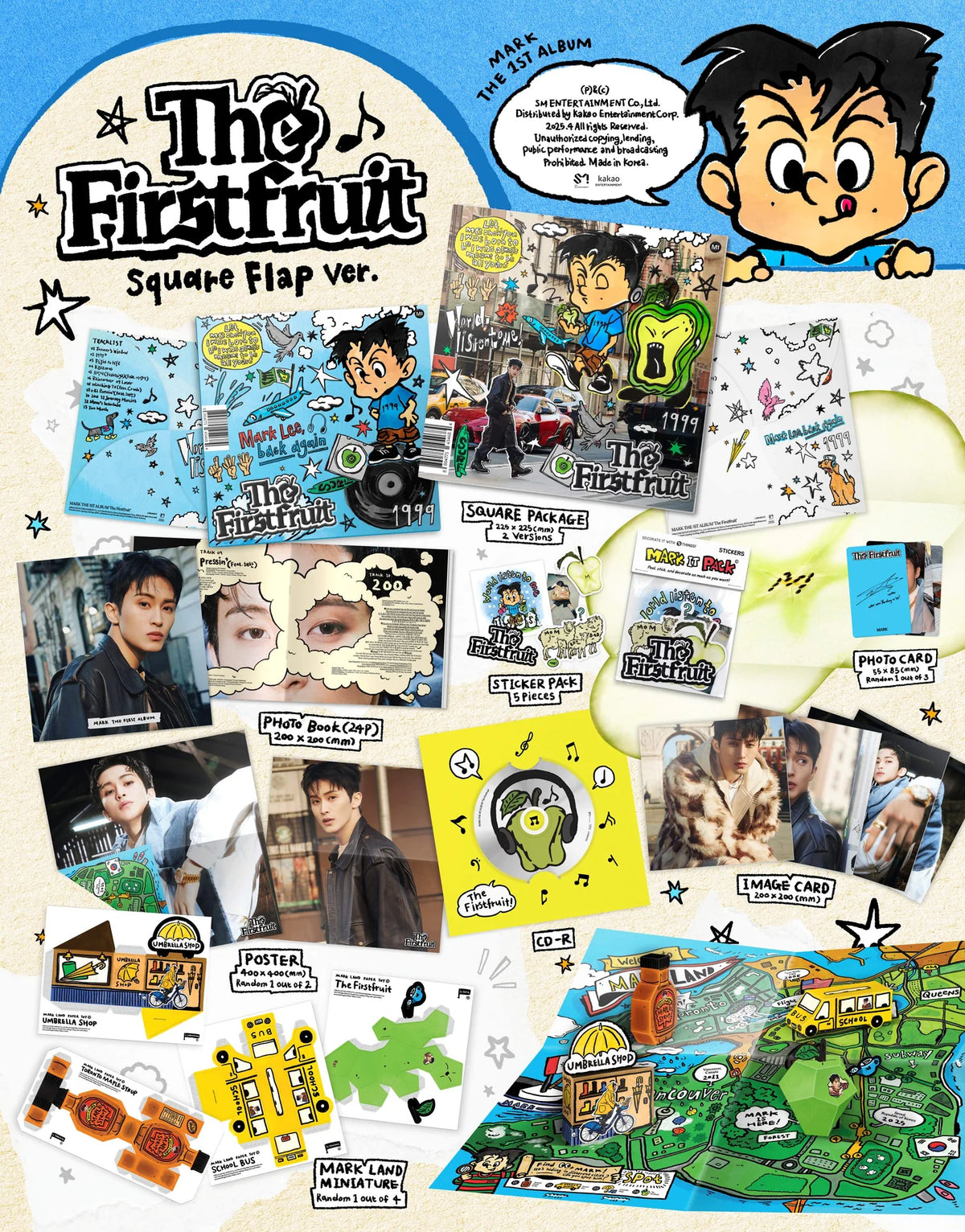 MARK - The Firstfruit [1st Album - Square Flap Ver.]