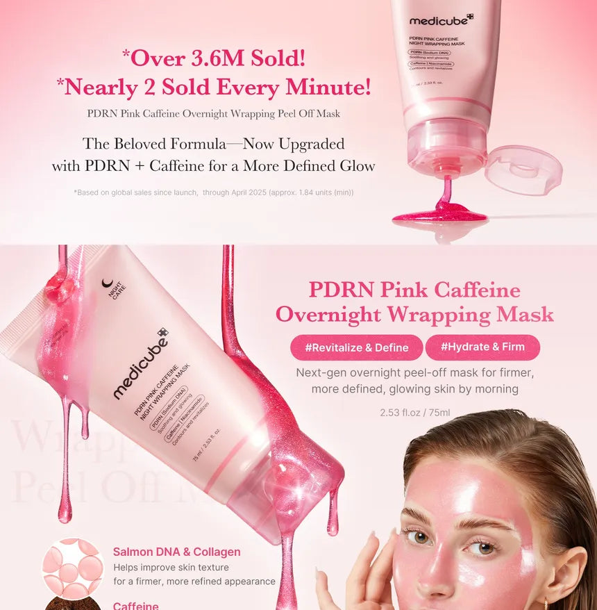 medicube - PDRN Pink Caffeine Night Wrapping Mask gallery image 1