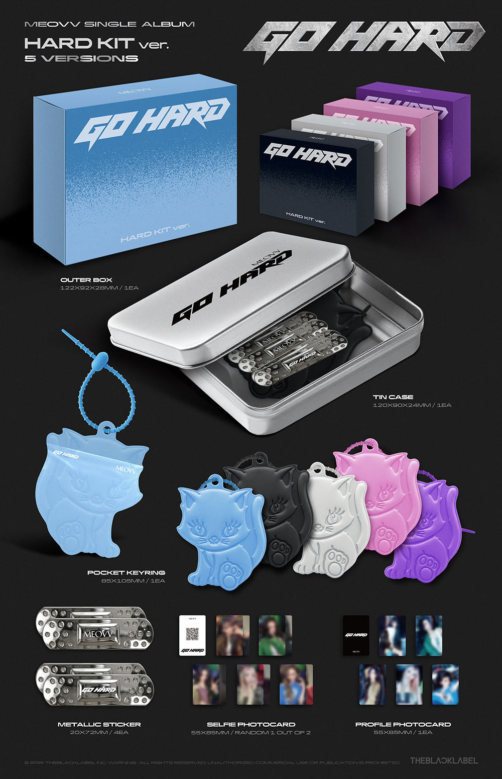 [PRE-ORDER] MEOVV - GO HARD [1st Single Album -  HARD KIT Ver.] gallery image 1