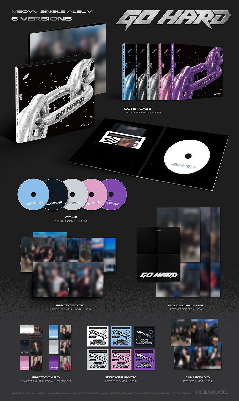 [PRE-ORDER] MEOVV - GO HARD [1st Single Album] gallery image 1