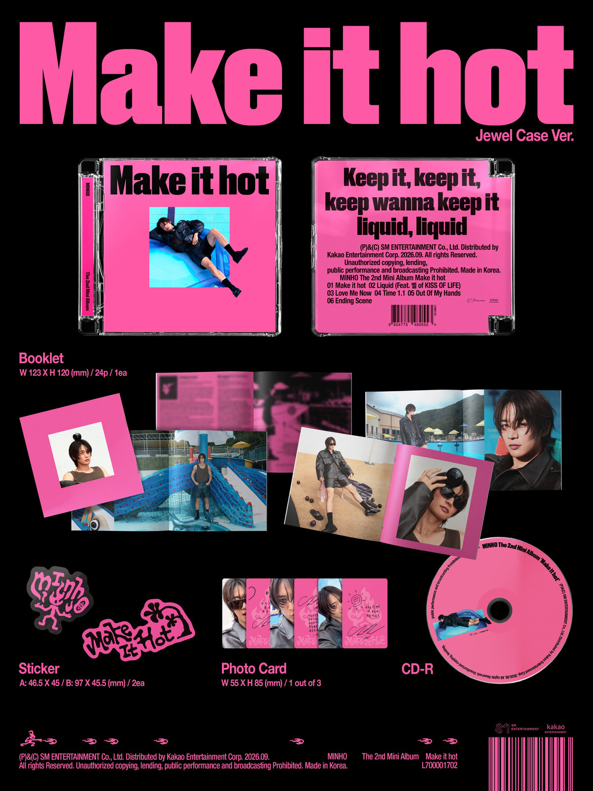 MINHO - Make it hot [2nd Mini Album - Jewel Case Ver.] gallery image 1