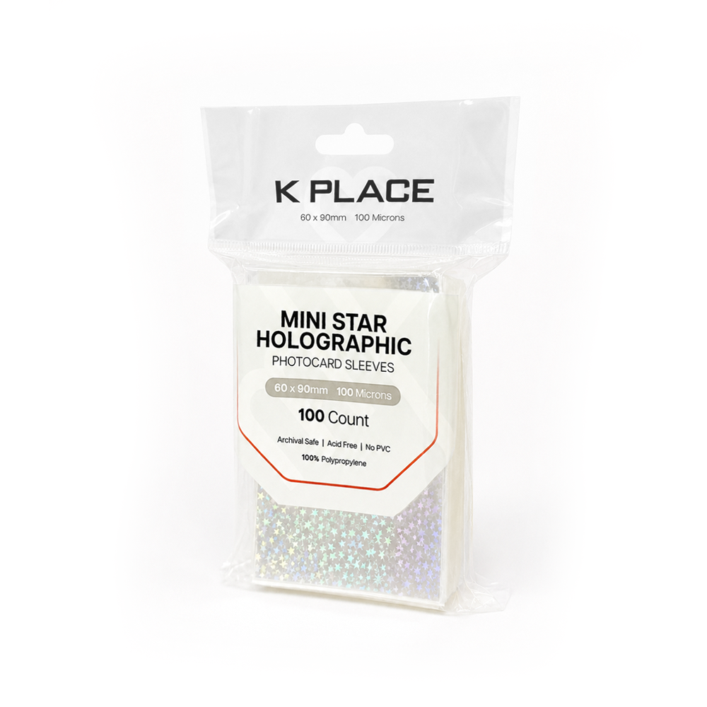 Mini Star Holographic Photocard Sleeves 60 × 90mm 100 Microns 100 Count - Main Image