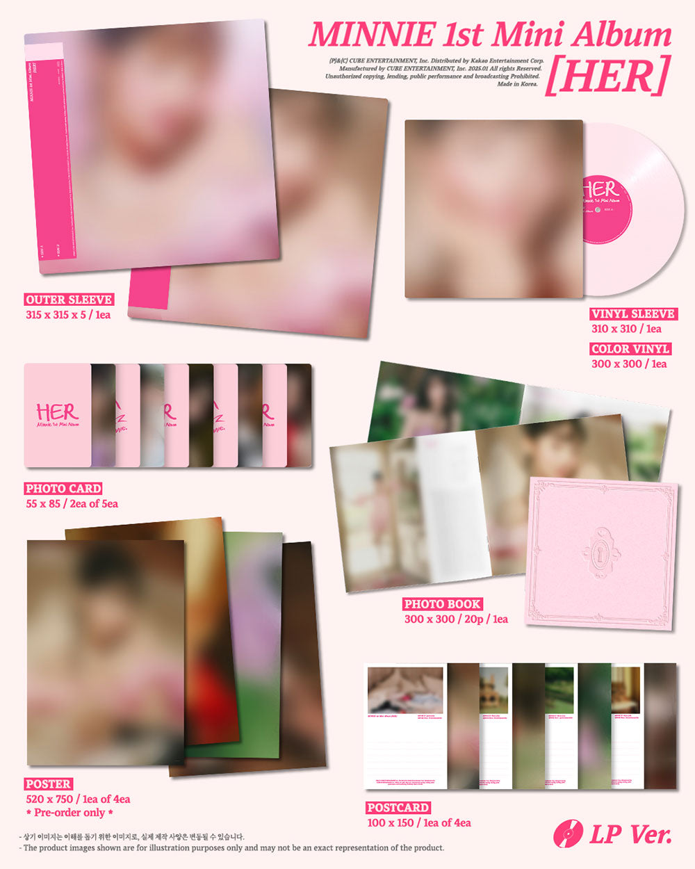 MINNIE - HER [1st Mini Album - LP Ver.] - K PLACE