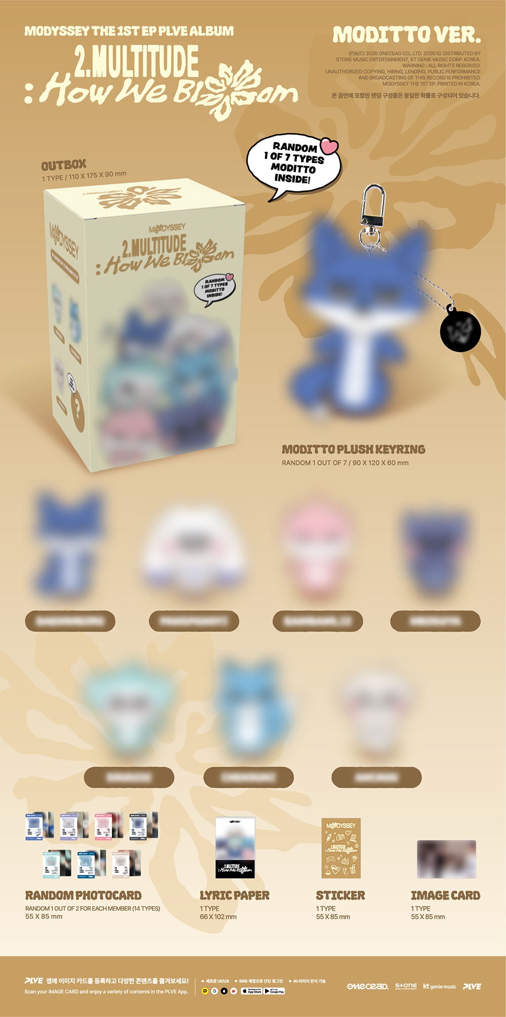 [PRE-ORDER] MODYSSEY - 2.Multitude: How We Bloom [1st EP Album - MODITTO Ver.] gallery image 1