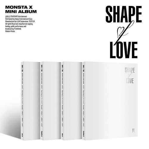 MONSTA X SHAPE OF LOVE 11th Mini Album 4 variations main product image