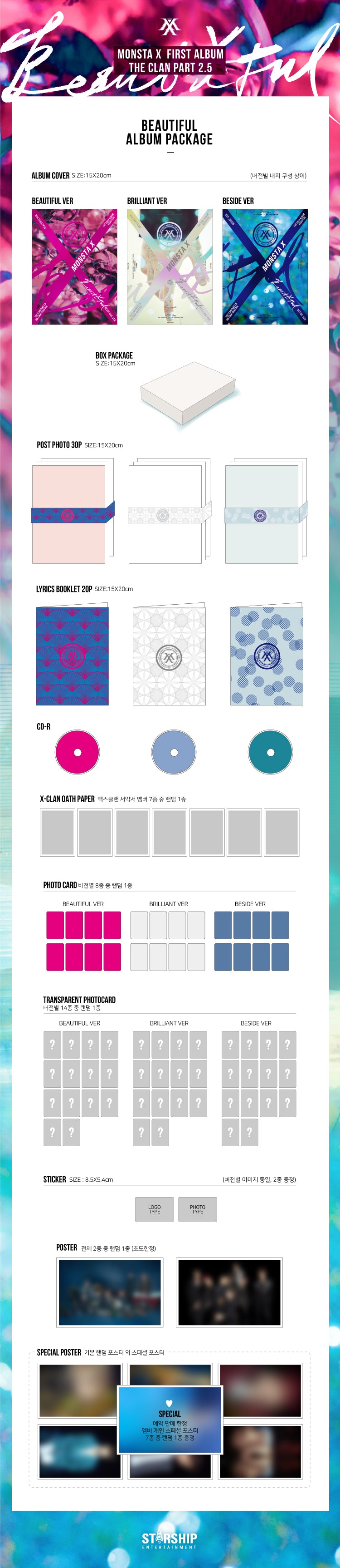 MONSTA X - The Clan Part 2.5: The Final Chapter 'Beautiful' [1st Album]