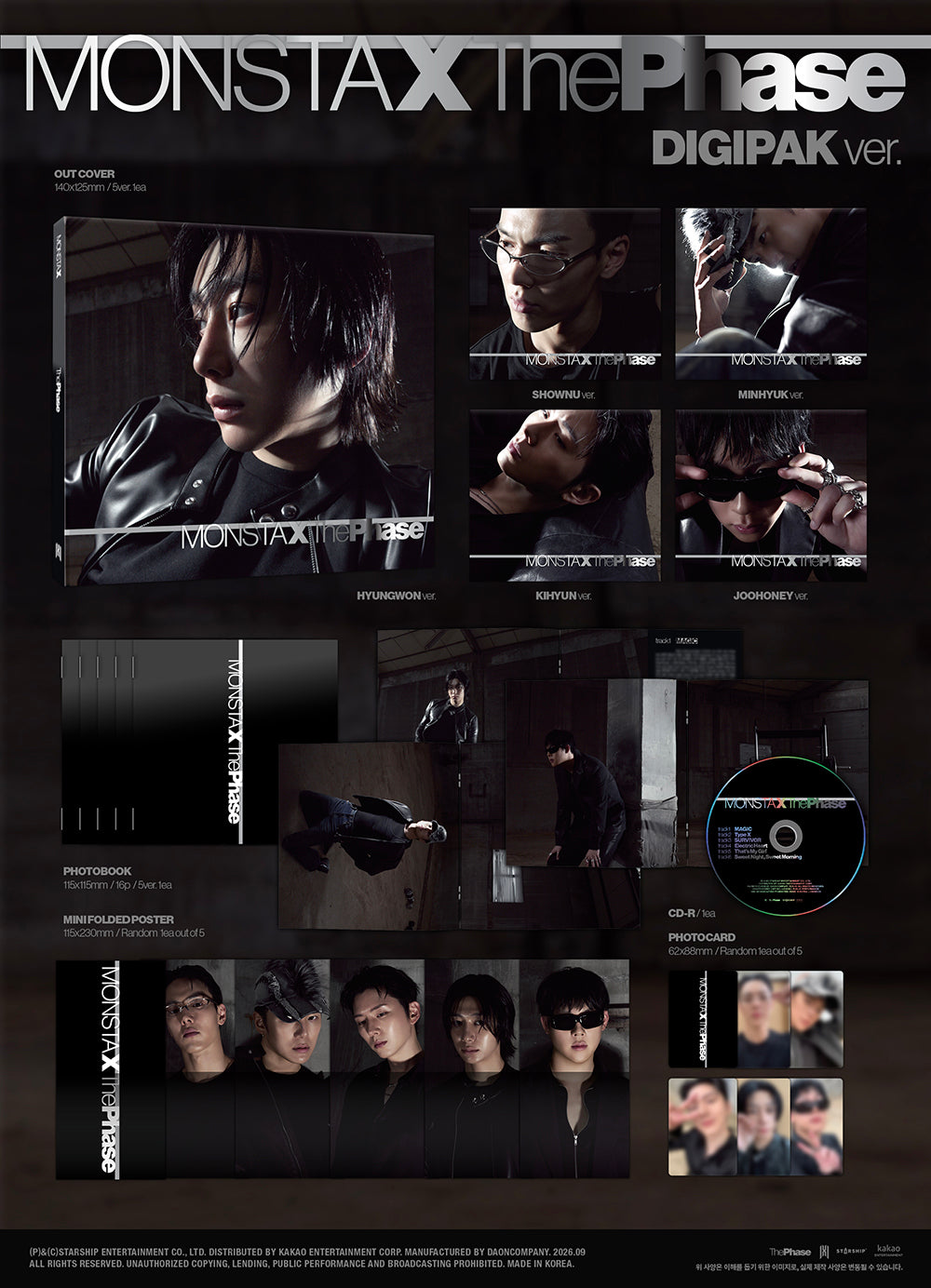 MONSTA X - The Phase [EP Album - Digipack Ver.] gallery image 1