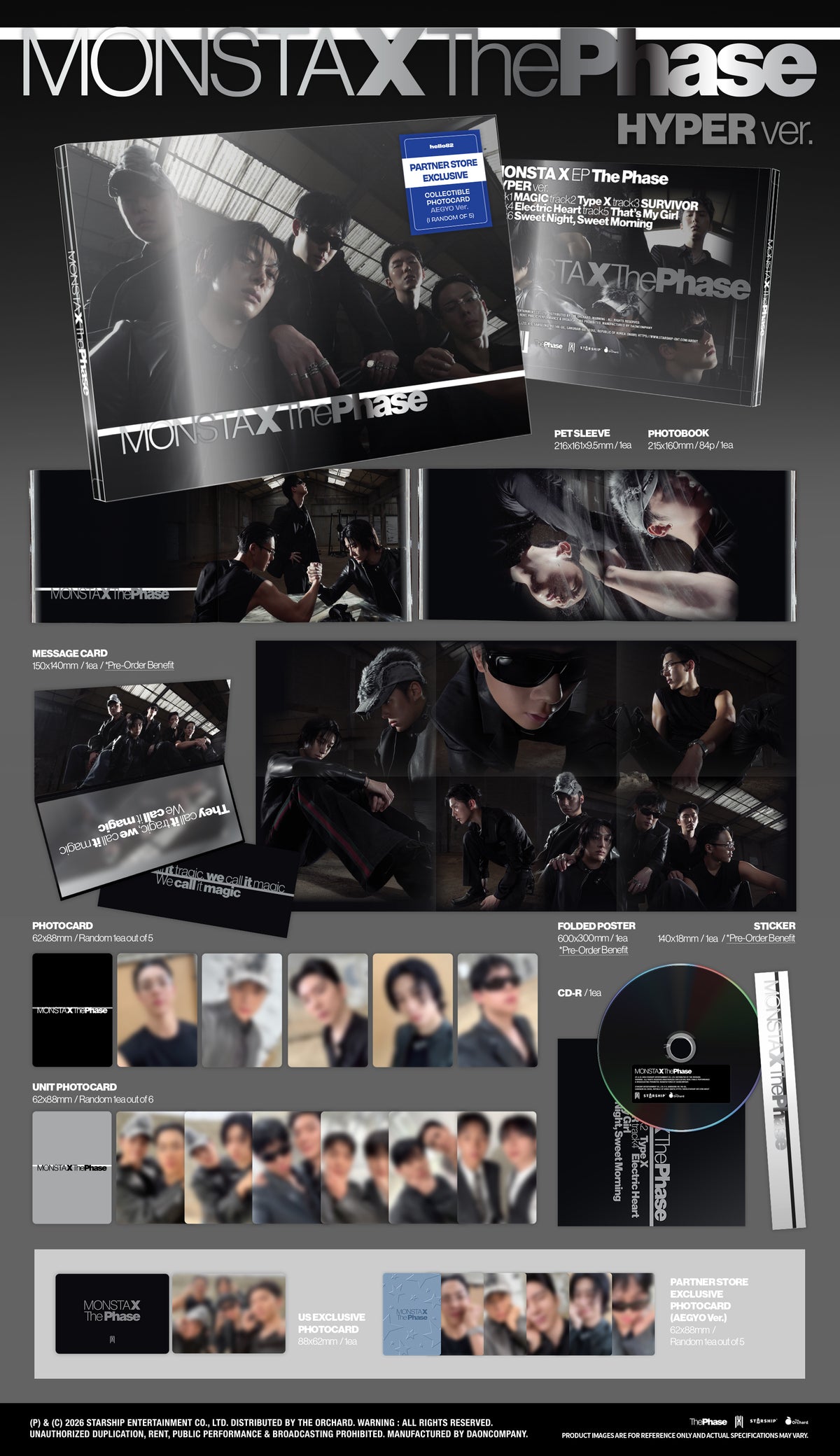 MONSTA X - The Phase [EP Album - PARTNER STORE Exclusive Ver.] gallery image 1