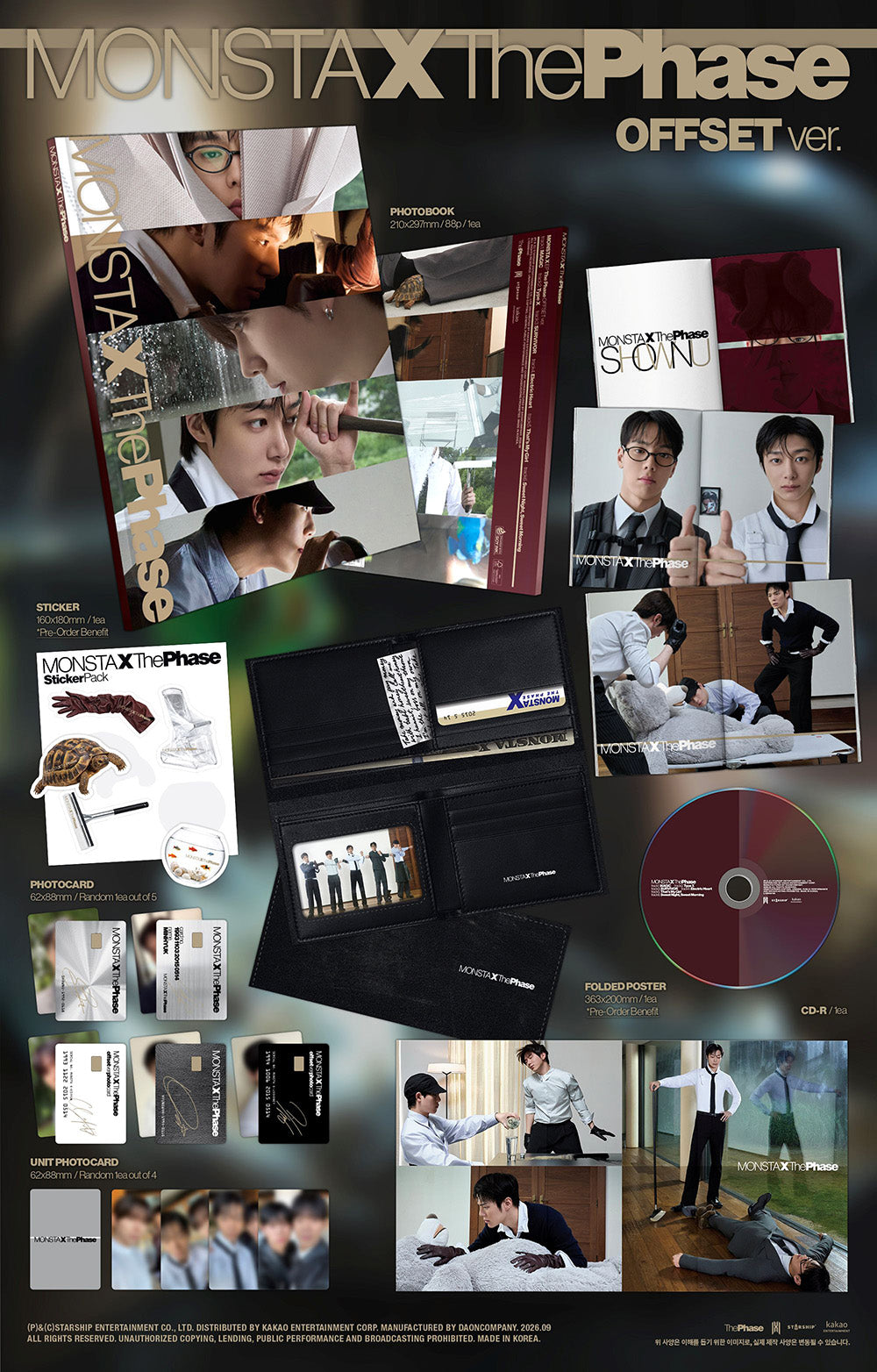 MONSTA X 写真集セット MONSTA X - The Phase [EP Album - OFFSET Ver.] - K PLACE