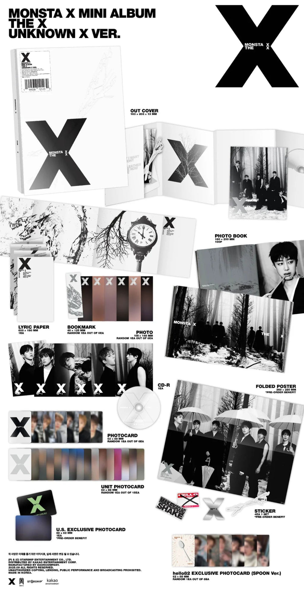 MONSTA X - THE X [13th Mini Album - hello82 Exclusive Ver.] gallery image 1