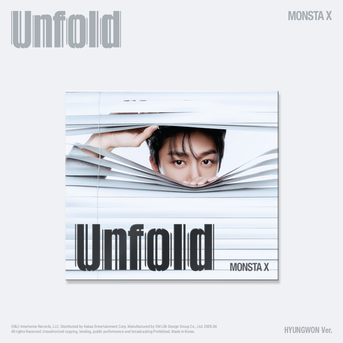 MONSTA X  Unfold 3rd English Album Digipack Ver - HYUNGWON Ver - Main Image