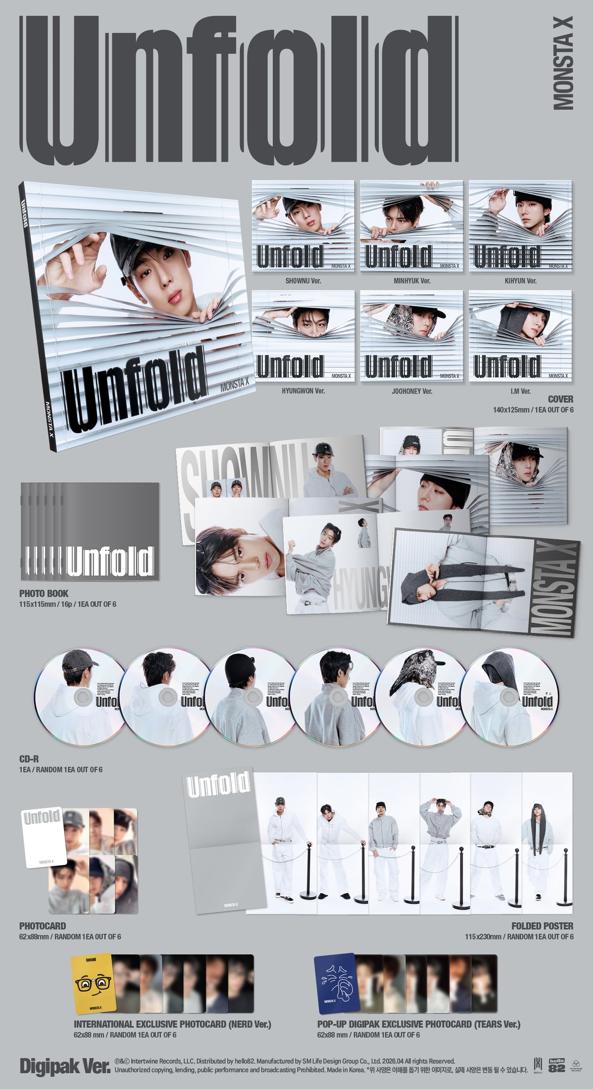 MONSTA X - Unfold [3rd English Album - Digipack POP-UP Ver.] gallery image 1
