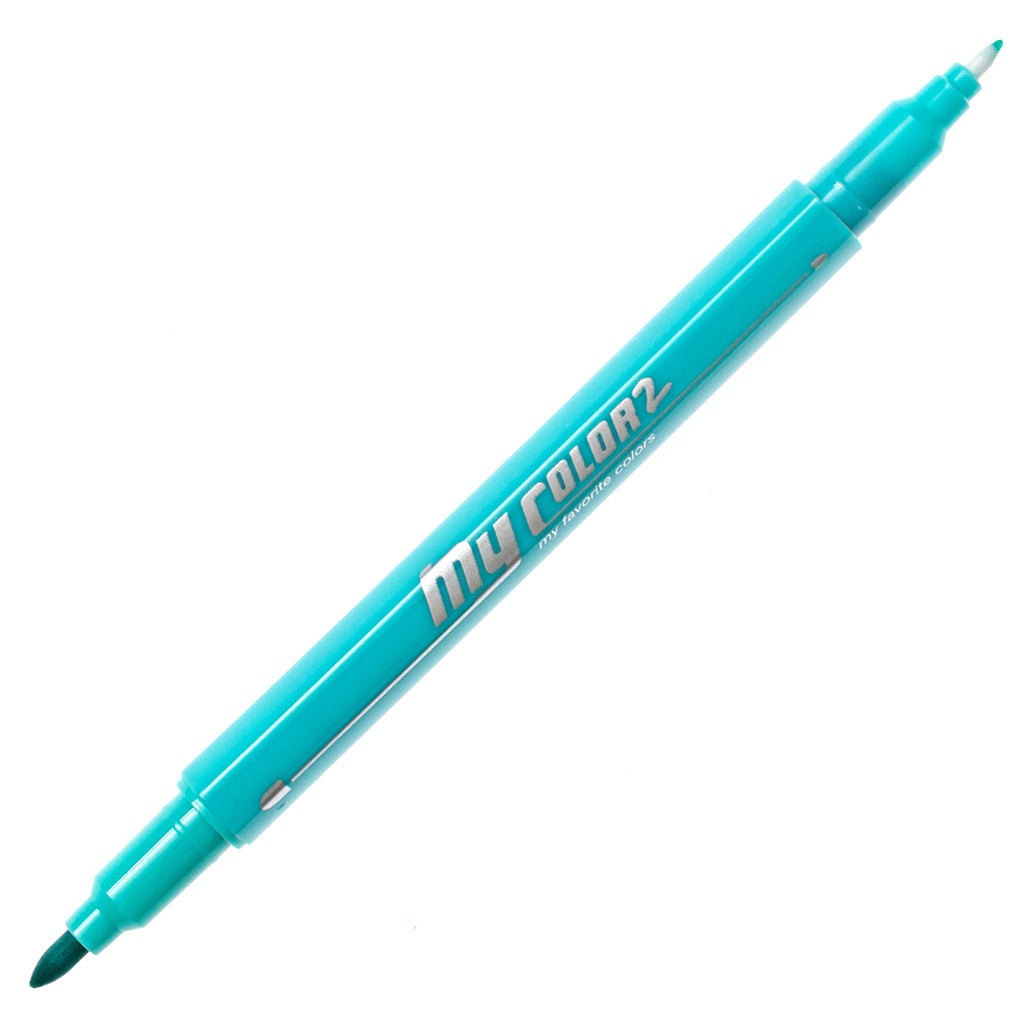 MyColor2 Double-Sided Marker - Jade Sky product image uncapped