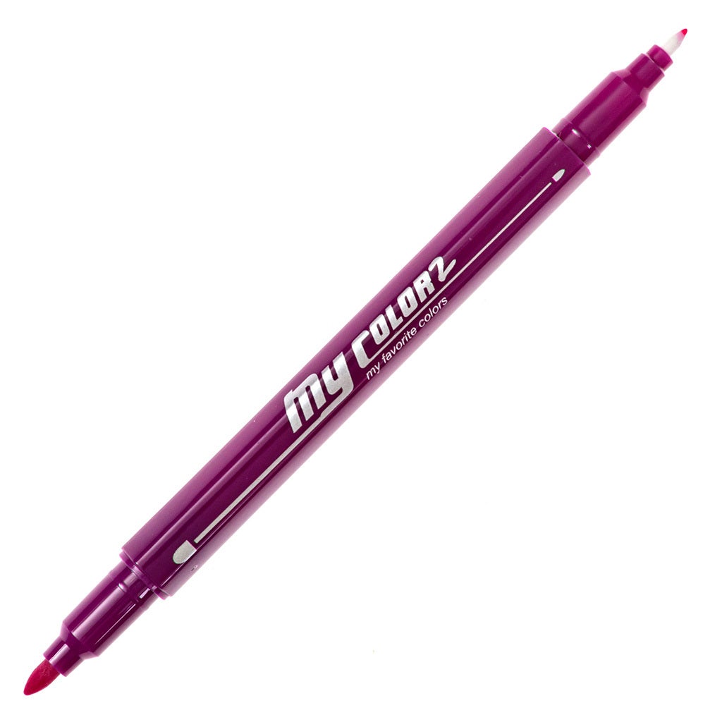 MyColor2 Double-Sided Marker - Red Purple product image uncapped