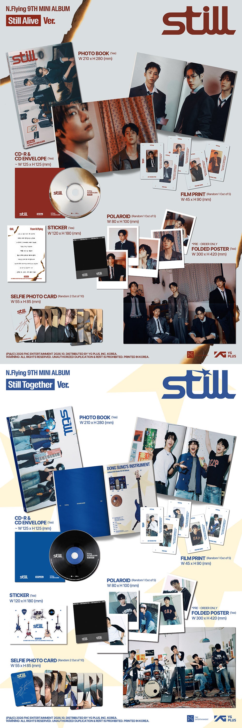 N.Flying - Still [9th Mini Album - Photobook Ver.] - K PLACE