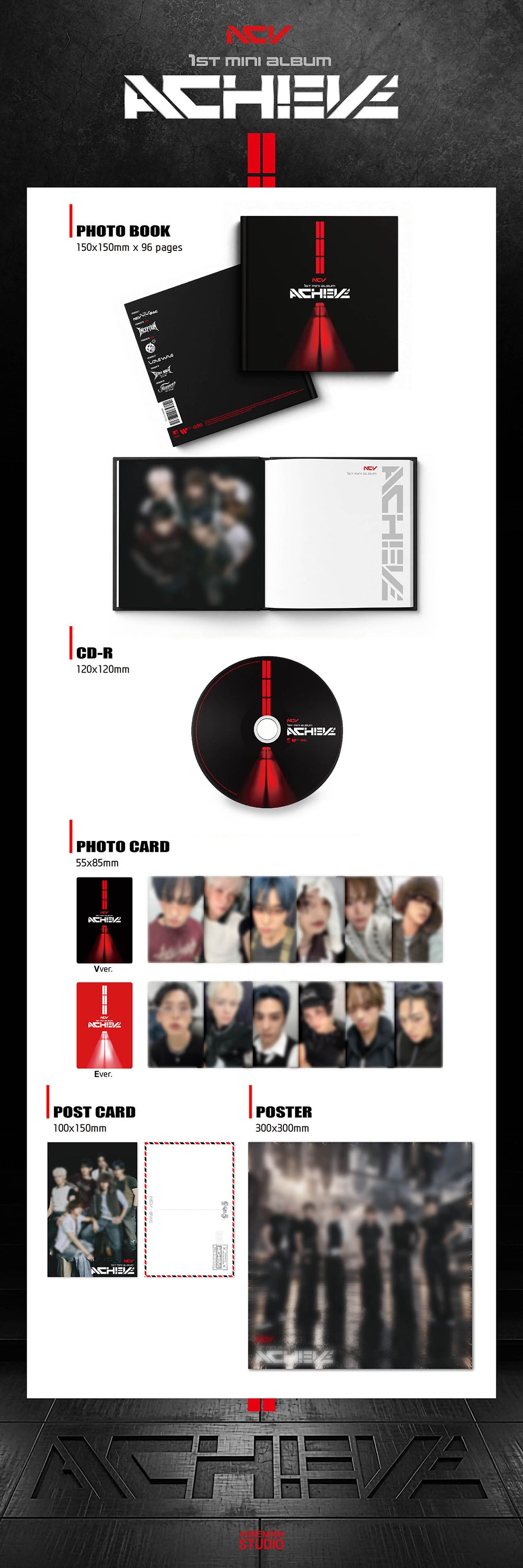 [PRE-ORDER] NCHIVE - ACHIEVE [1st Mini Album] gallery image 1
