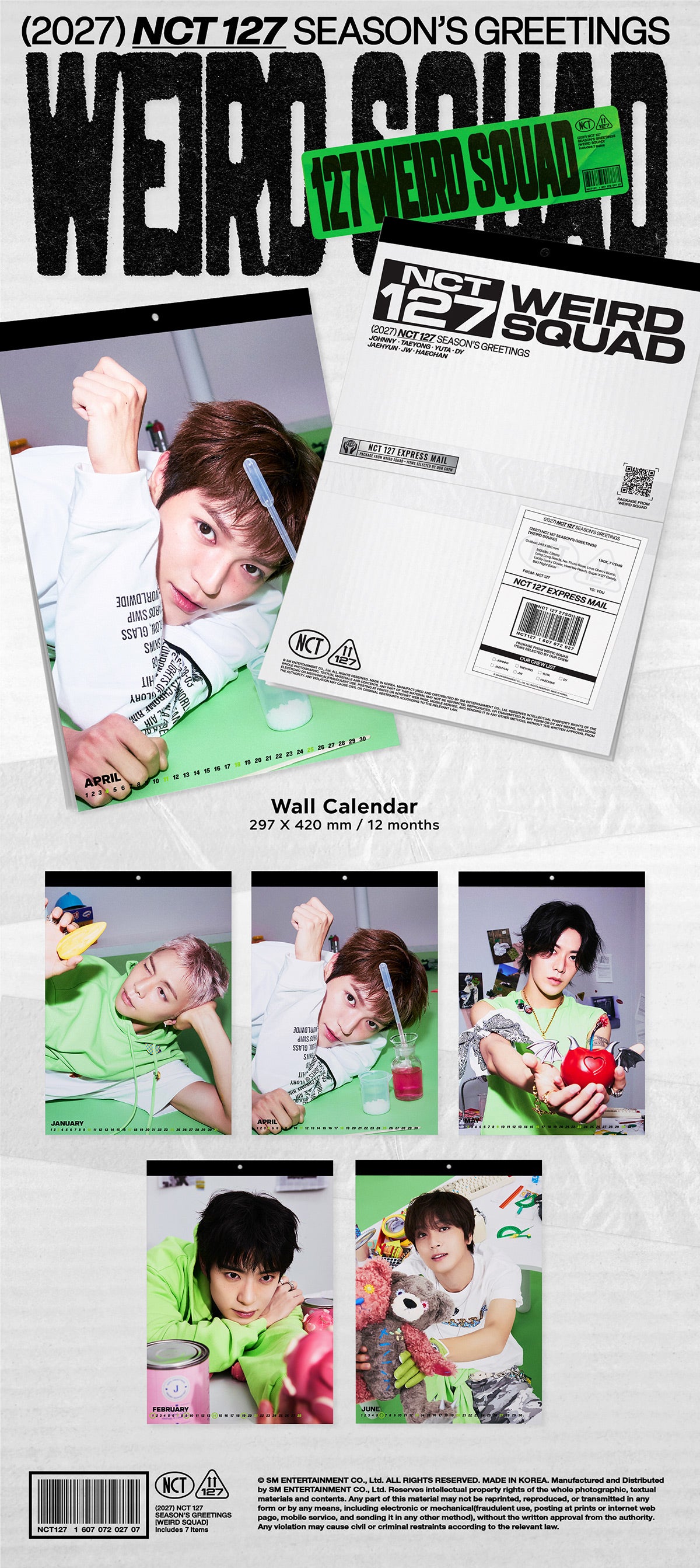 [PRE-ORDER] NCT 127 - 2027 Season's Greetings Set [WEIRD SQUAD] gallery image 2
