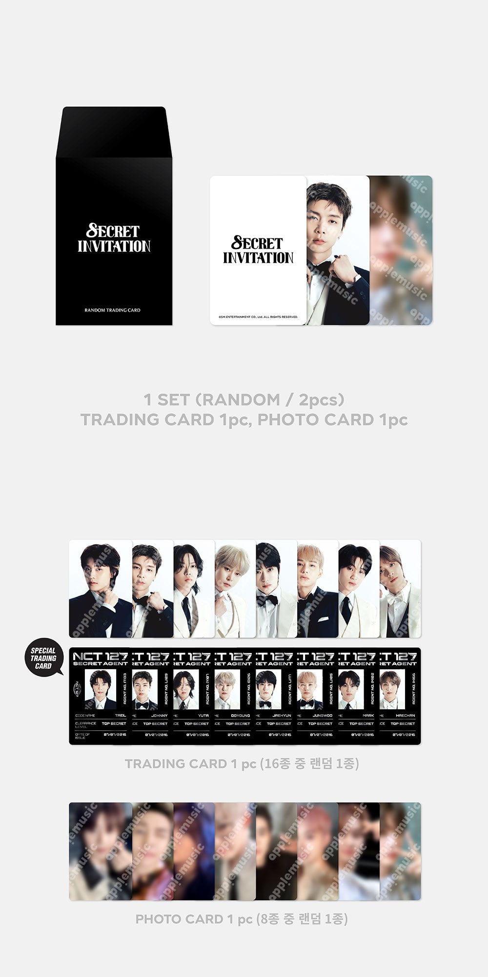 NCT 127 - Random Trading Card Set [2024 8th Anniversary Fanmeeting '8ECRET INVITATION' Official MD]