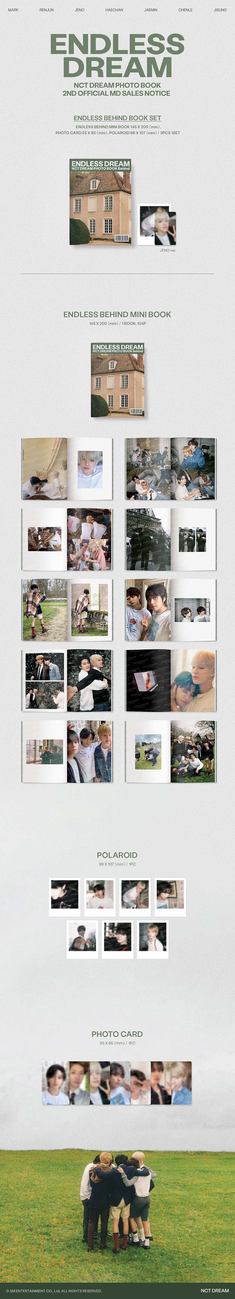 NCT DREAM - Endless Behind Book Set [ENDLESS DREAM Photobook Official MD]