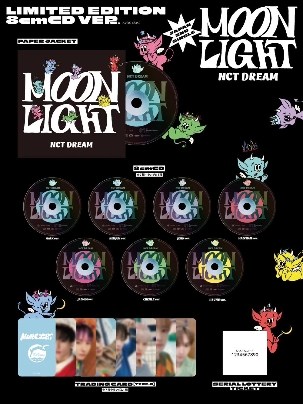 NCT DREAM - Moonlight [2nd JP Single Album - Limited 8cm CD 