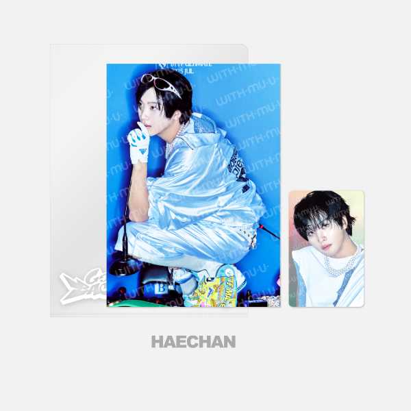 NCT DREAM Postcard and Hologram Photocard Set 2025 NCT DREAM POP UP TIME RIDERS Official MD - HAECHAN Version