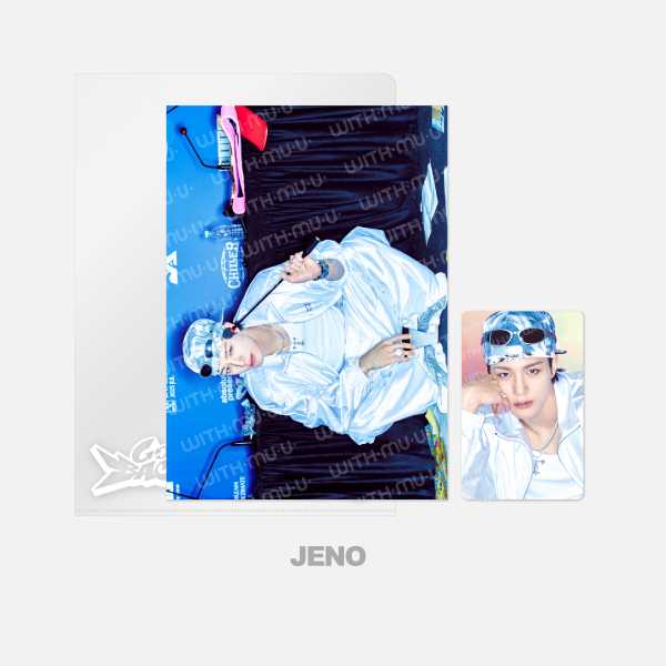 NCT DREAM Postcard and Hologram Photocard Set 2025 NCT DREAM POP UP TIME RIDERS Official MD - JENO Version