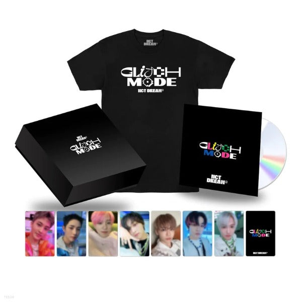 NCT DREAM Glitch Mode T Shirt Black + MARK Photocard + Track