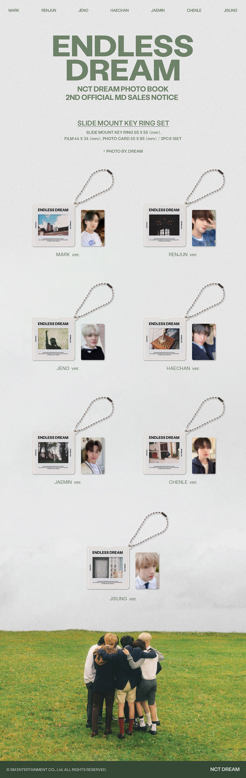 NCT DREAM - Slide Mount Keyring Set [ENDLESS DREAM Photobook Official MD]