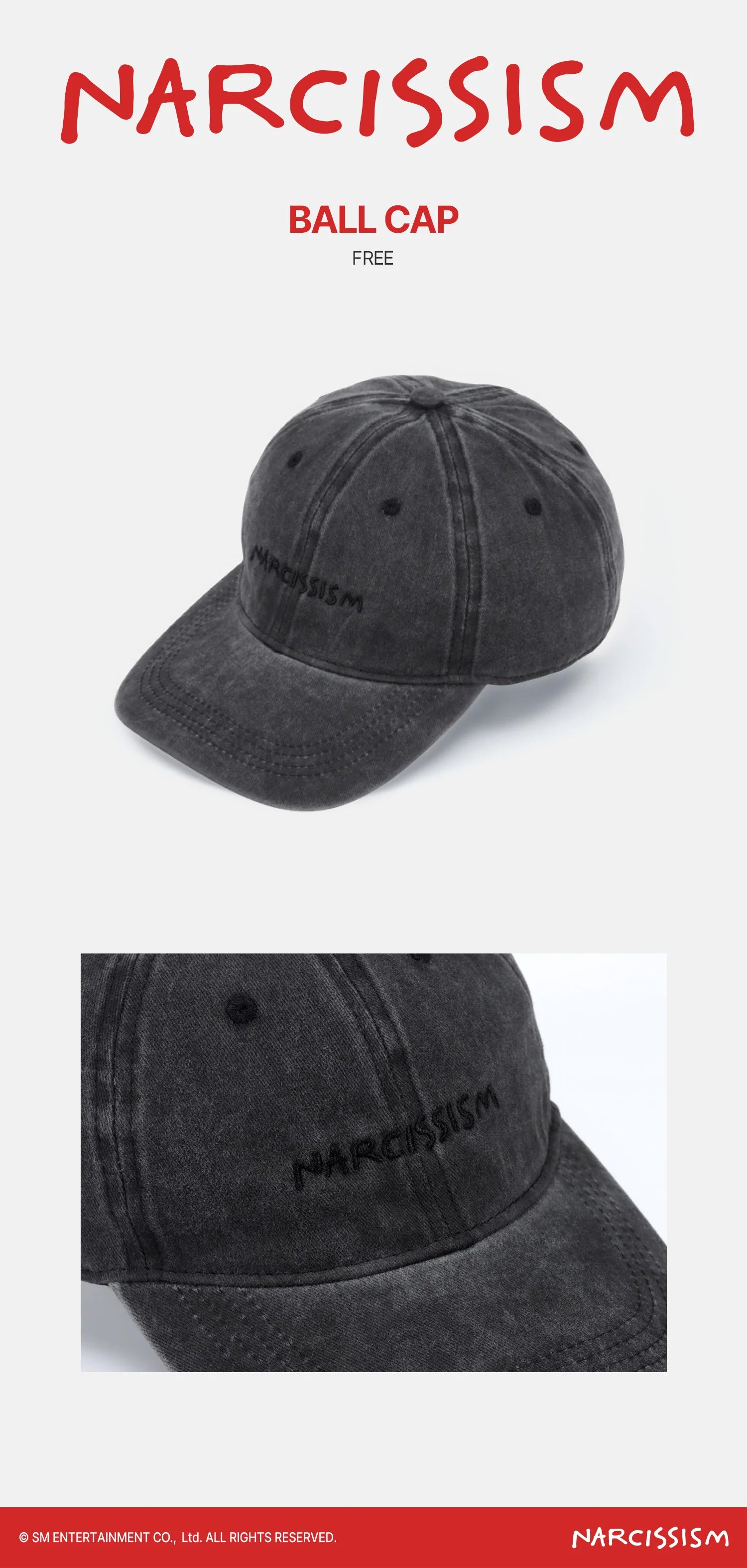 JAEMIN - Ball Cap (Charcoal) [NARCISSISM 1st Photo Exhibition 2nd Official MD]