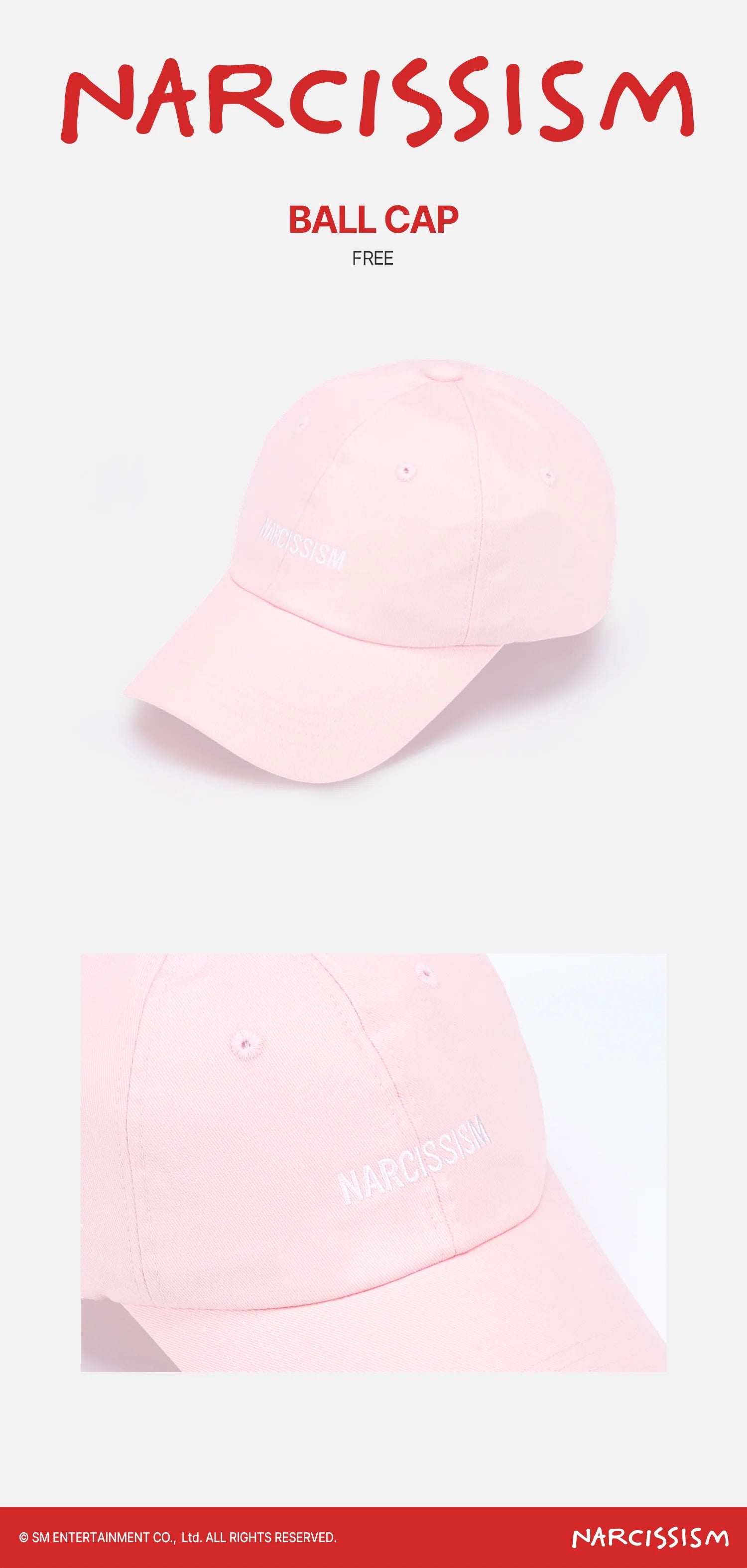 JAEMIN - Ball Cap (Pink) [NARCISSISM 1st Photo Exhibition 2nd Official MD]