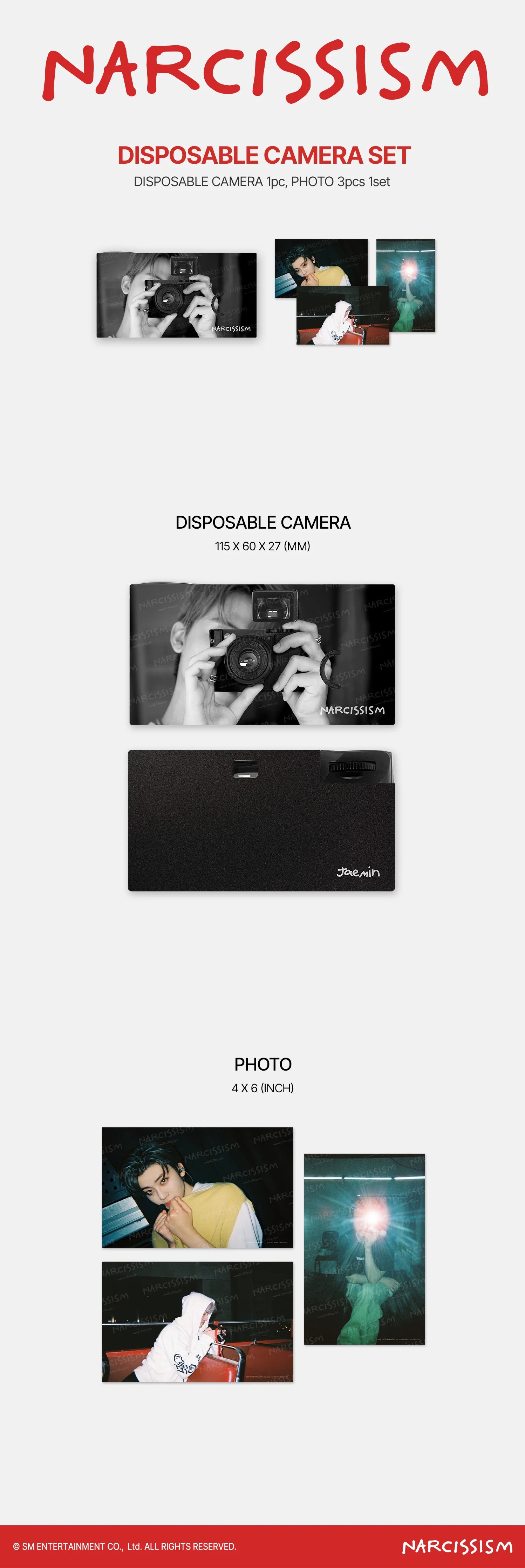 JAEMIN - Disposable Camera Set [NARCISSISM 1st Photo Exhibition JAEMIN - Disposable Camera Set [NARCISSISM 1st Photo Exhibition