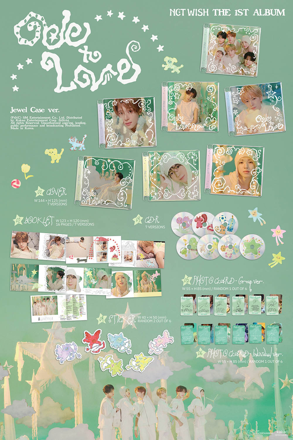 NCT WISH - Ode to Love [1st Album - Jewel Case Ver.] - K PLACE