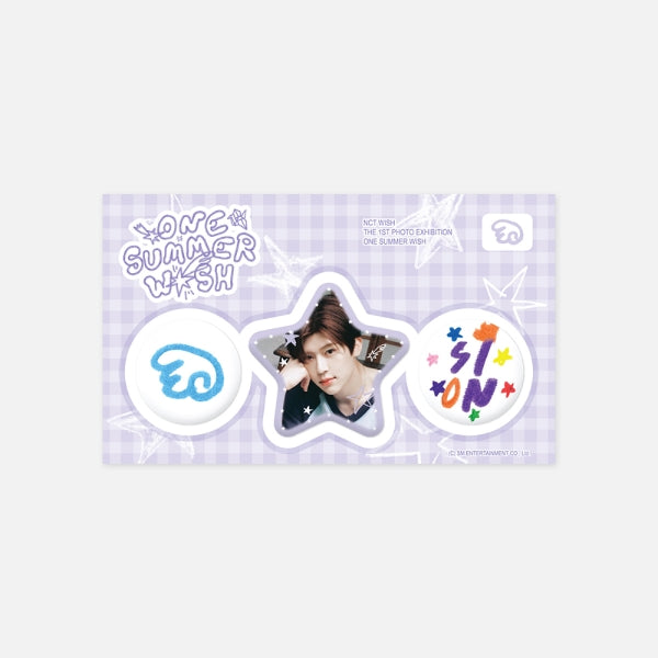NCT WISH Pin Button Set 2025 NCT WISH The 1st Photo Exhibition ONE SUMMER WISH Official MD - main image