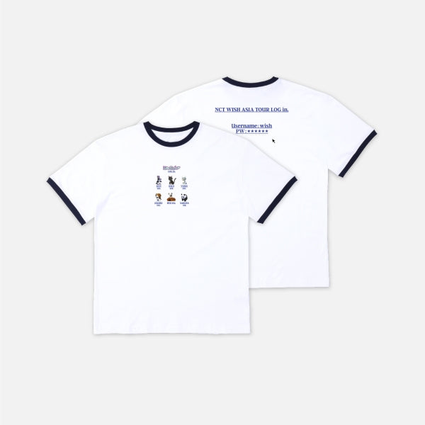 NCT WISH T Shirt 2025 NCT WISH ASIA TOUR LOG in SEOUL Official MD - main image