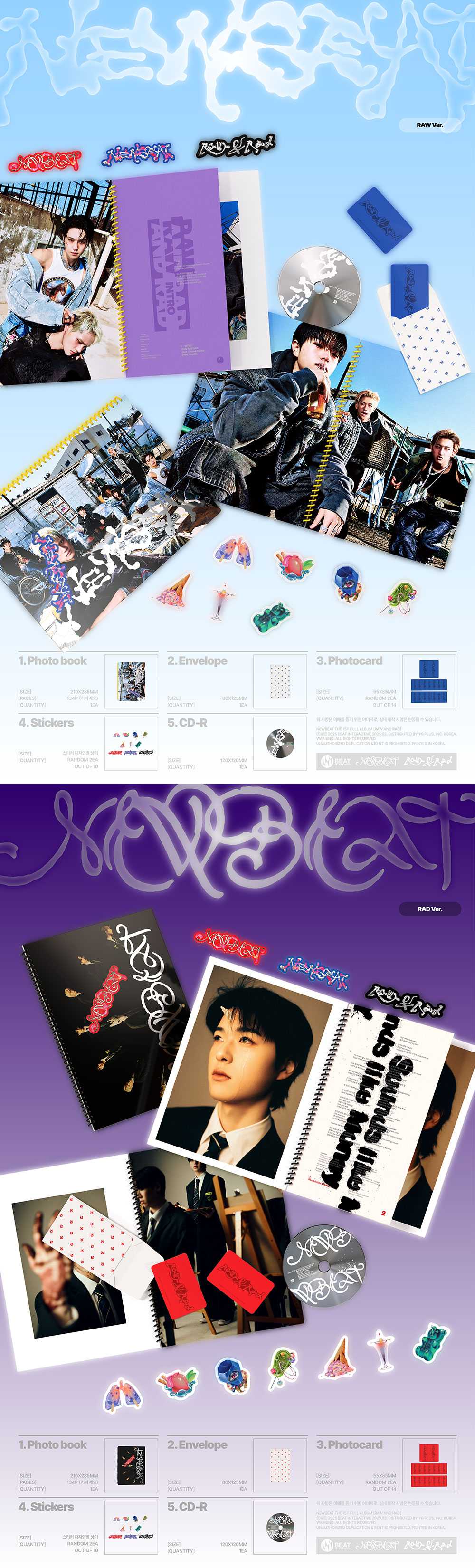 NEWBEAT - RAW AND RAD [1st Full Album - Photobook Ver.]