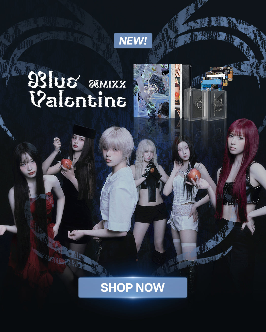 NMIXX Blue Valentine - Album Mobile Banner