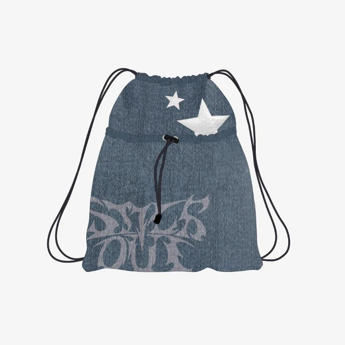 NMIXX Drawstring Backpack Fe304 STICK OUT Black Sheep Syndrome POP UP Official MD - main image